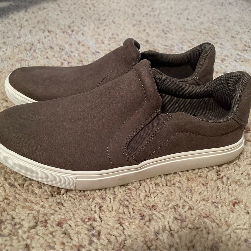 Taupe slip-on shoes